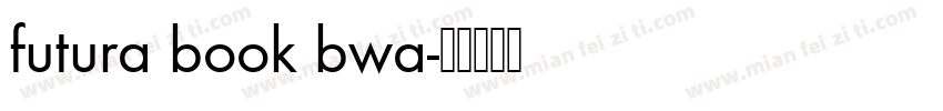 futura book bwa字体转换
